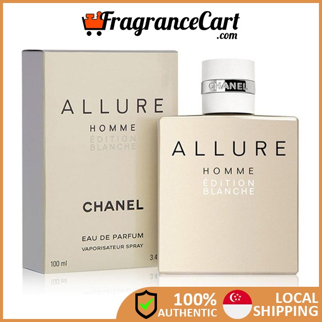 Chanel Allure Homme Edition Blanche EDP for Men (100ml) [Brand New 100% Authentic  Perfume FragranceCart] Eau de Parfum Man Gold Amber Woody, Beauty &  Personal Care, Fragrance & Deodorants on Carousell