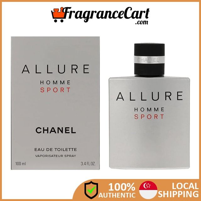 Chanel Allure Homme Sport EDT for Men (100ml) [Brand New 100% Authentic  Perfume FragranceCart] Eau De Toilette Man Silver Woody Spicy, Beauty & Personal  Care, Fragrance & Deodorants on Carousell