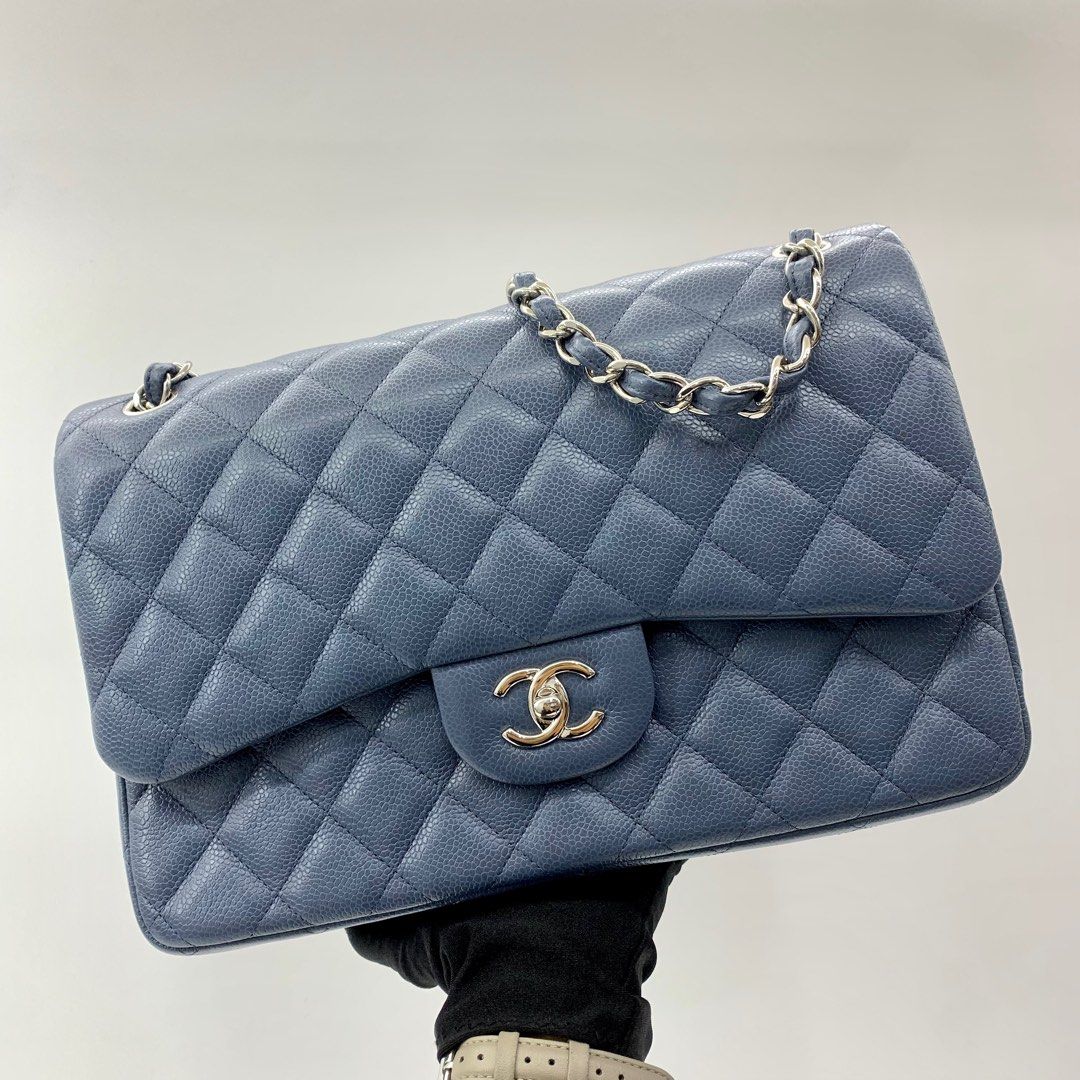 CHANEL CLASSIC JUMBO BLACK CAVIAR GHW, Luxury, Bags & Wallets on Carousell