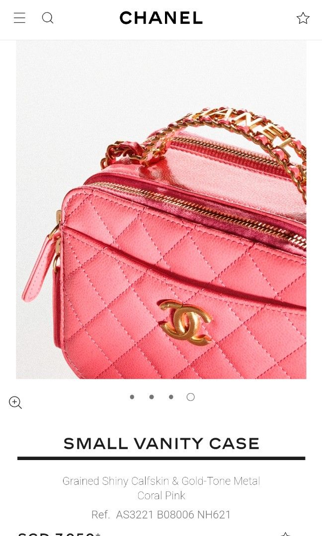 Chanel Pink Caviar Vanity Top Handle, Luxury, Bags & Wallets on Carousell