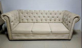 Chesterfield with ottoman elegant sofa