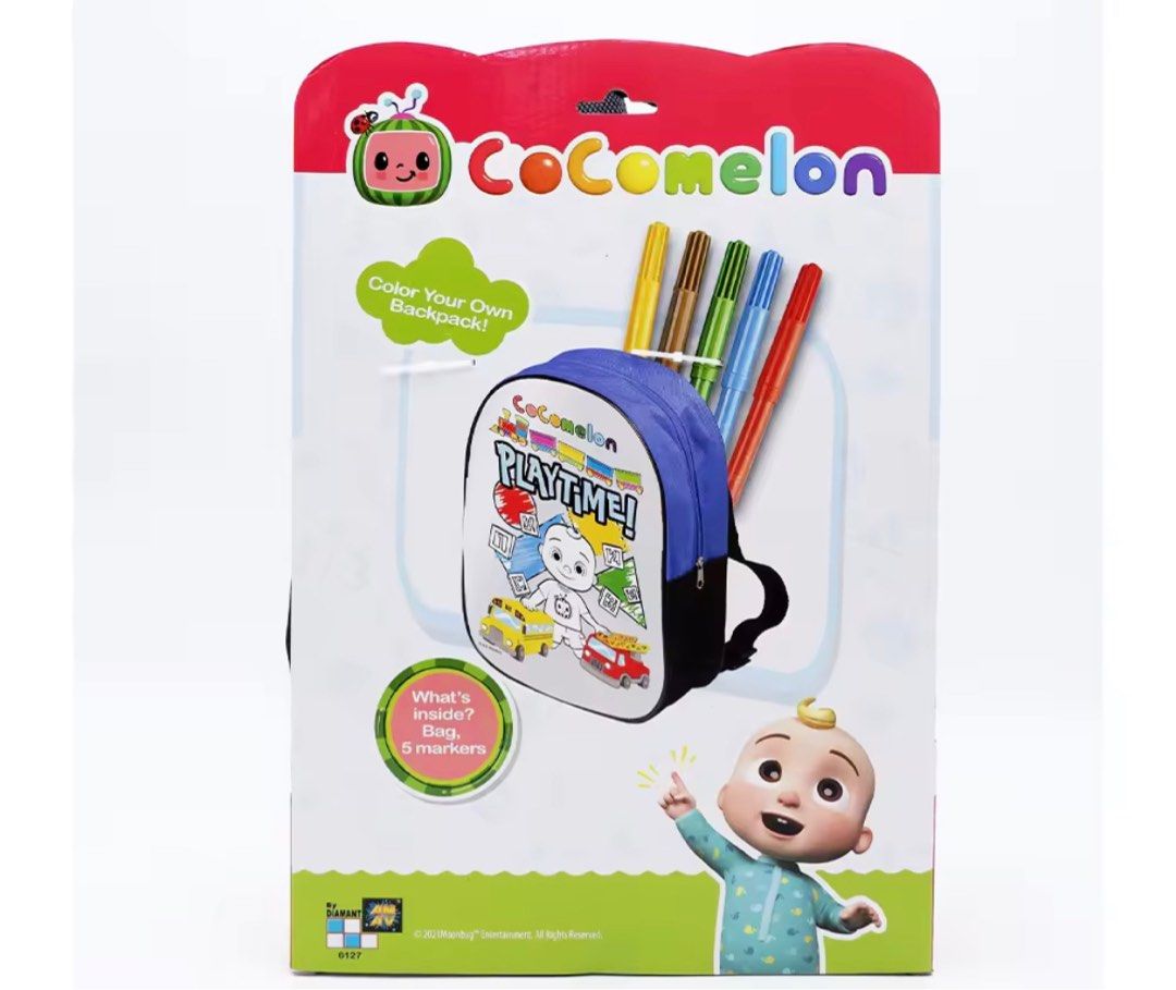 Cocomelon - Coloring Backpack for Kids Activity, Hobbies & Toys, Toys ...