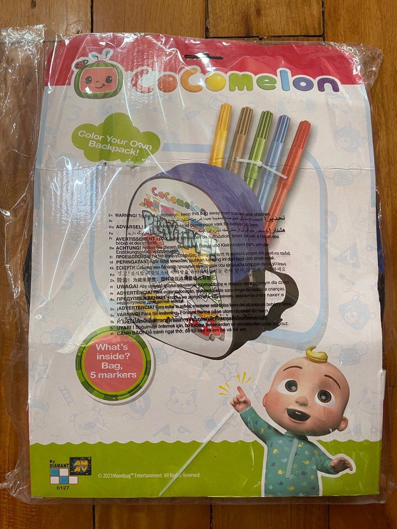 Cocomelon - Coloring Backpack for Kids Activity, Hobbies & Toys, Toys ...