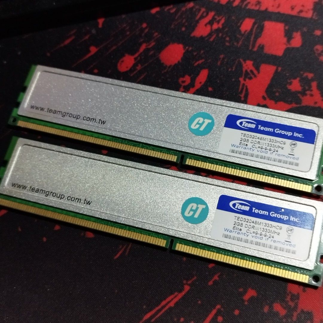 Desktop PC RAM DDR3 1333MHz 2x2Gb Computers Tech Parts