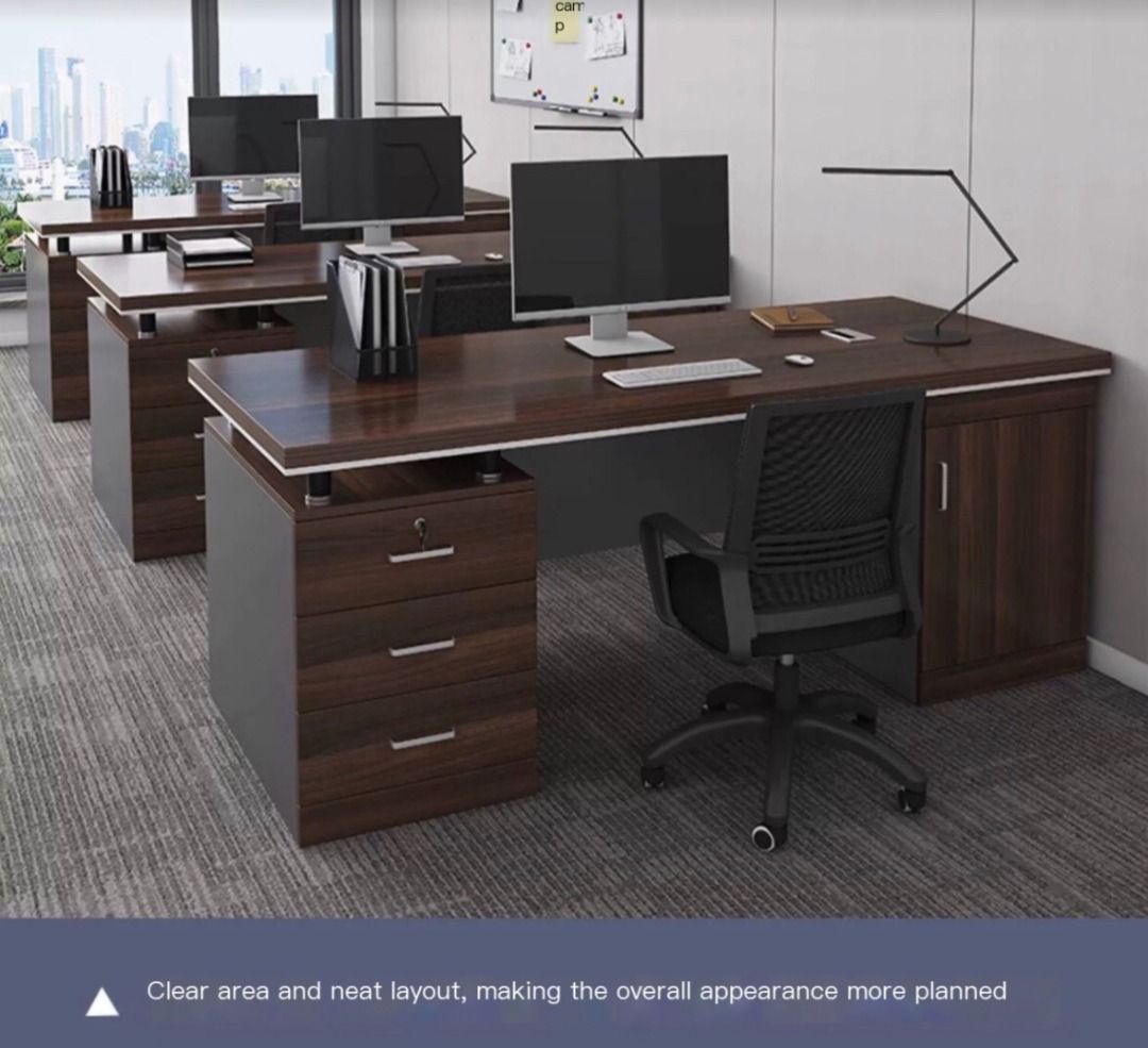 Efficiency and Elegance: Modern Office Desk & Chair Combination for ...