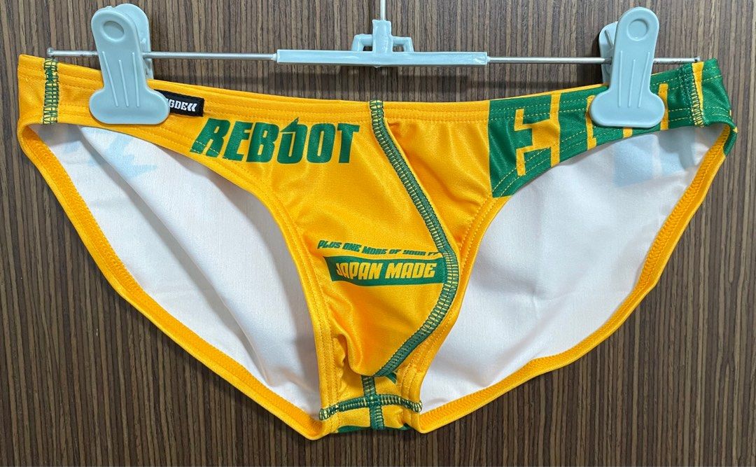 EGDE REBOOT RE Super Low Rise Bikini Underwear for Men, Yellow, Men's