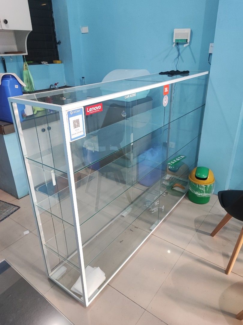 Estante Aluminum Glass Shelves, Furniture & Home Living, Office
