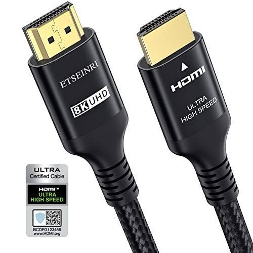 HDMI 2.1 Cable 8K 60Hz 4K 120Hz 48Gbps ARC HDR Video Cord for PS4 PS5 2M