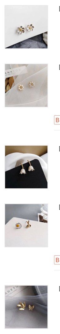 Flower earrings s925