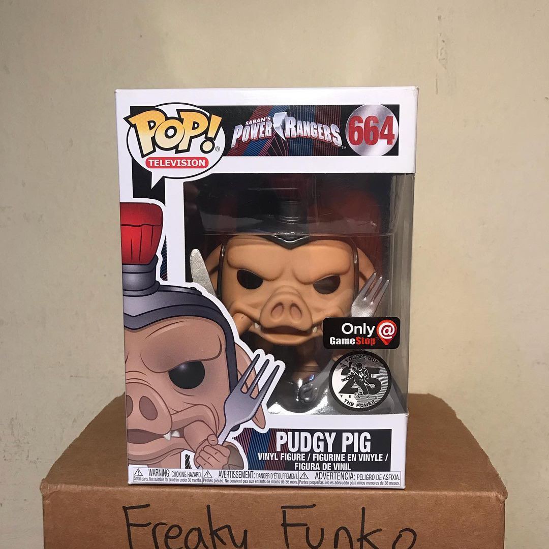Funko pop Power Rangers Pudgy Pig GameStop exclusive Hobbies