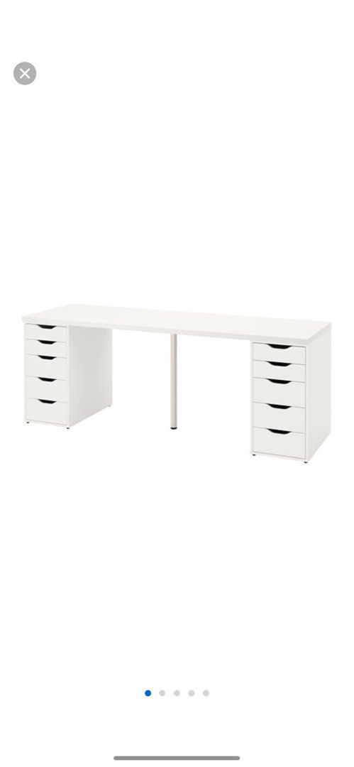 Linnmon alex top desk black