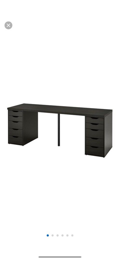 Linnmon alex desk store black