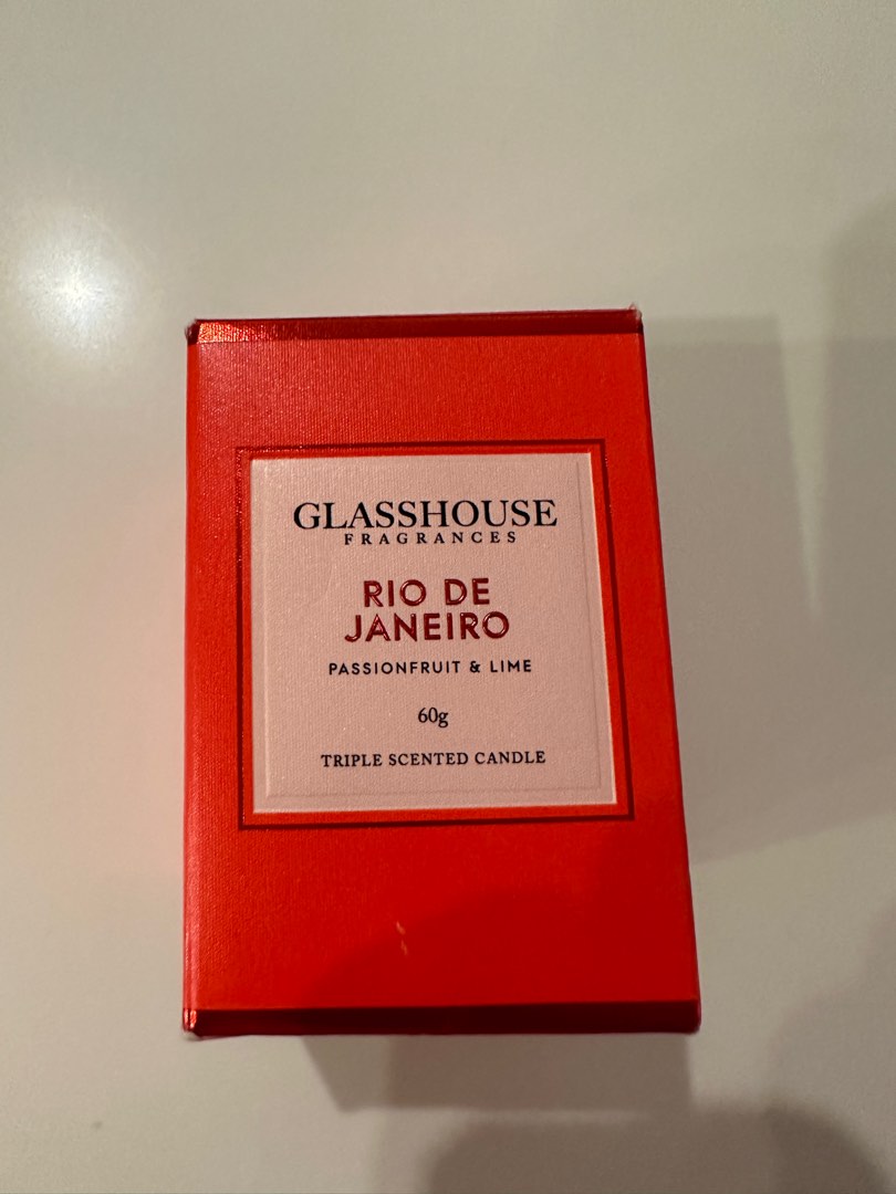 Glasshouse Small Candle passion fruit & lime (60g), Furniture & Home