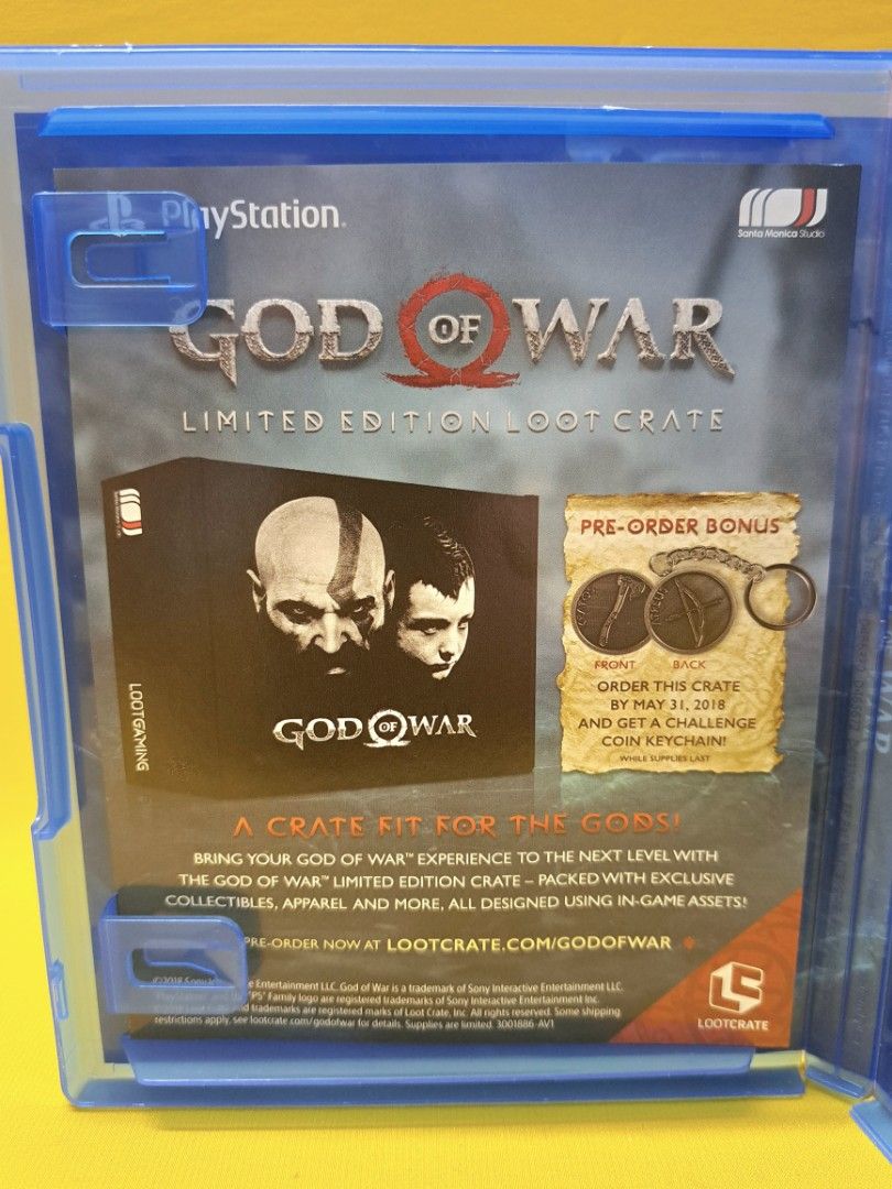 GOD OF WAR PS4 Video Gaming Video Games PlayStation on