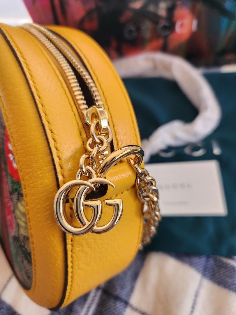 Ophidia gg flora outlet mini round shoulder bag