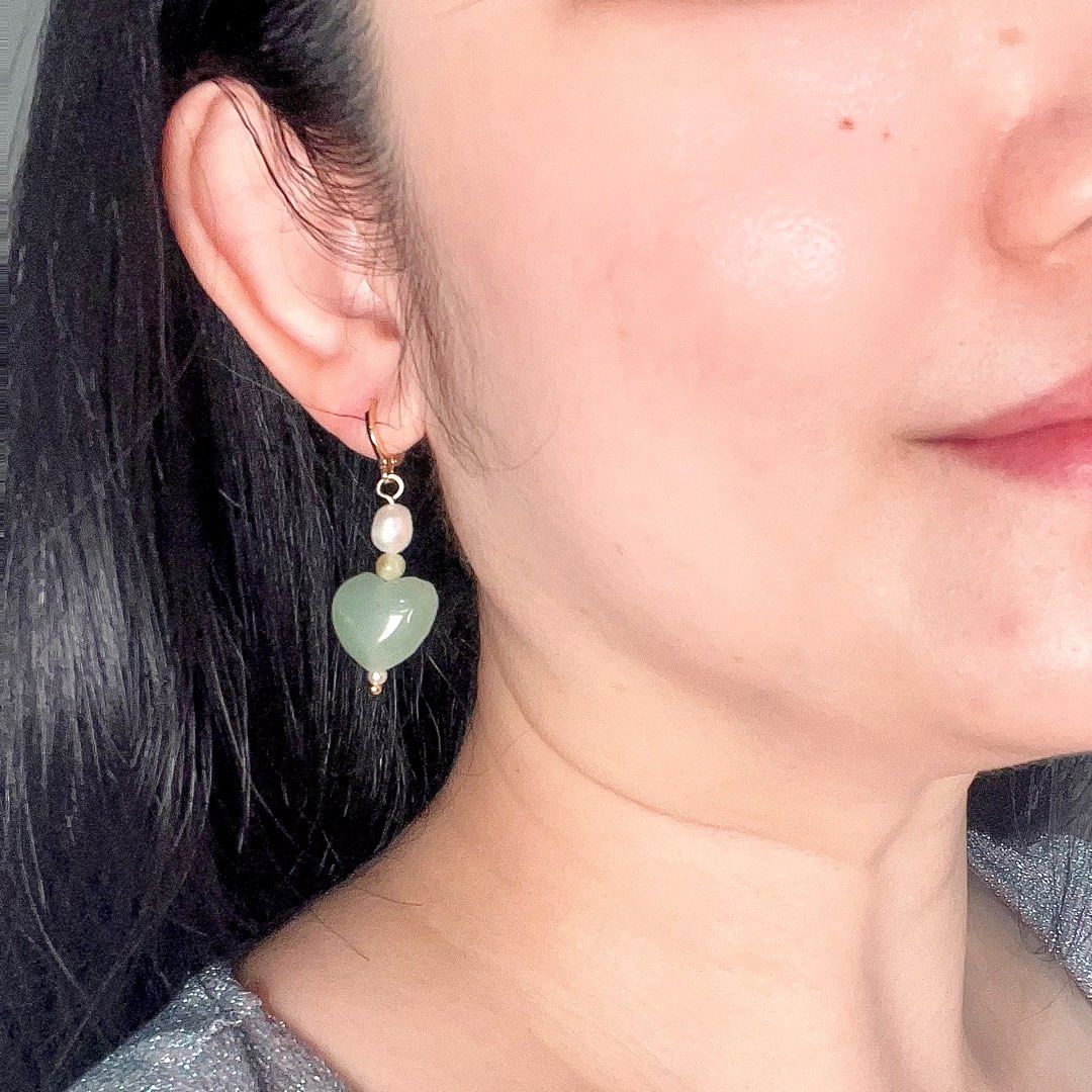 Freshwater pearl earrings handmade sales