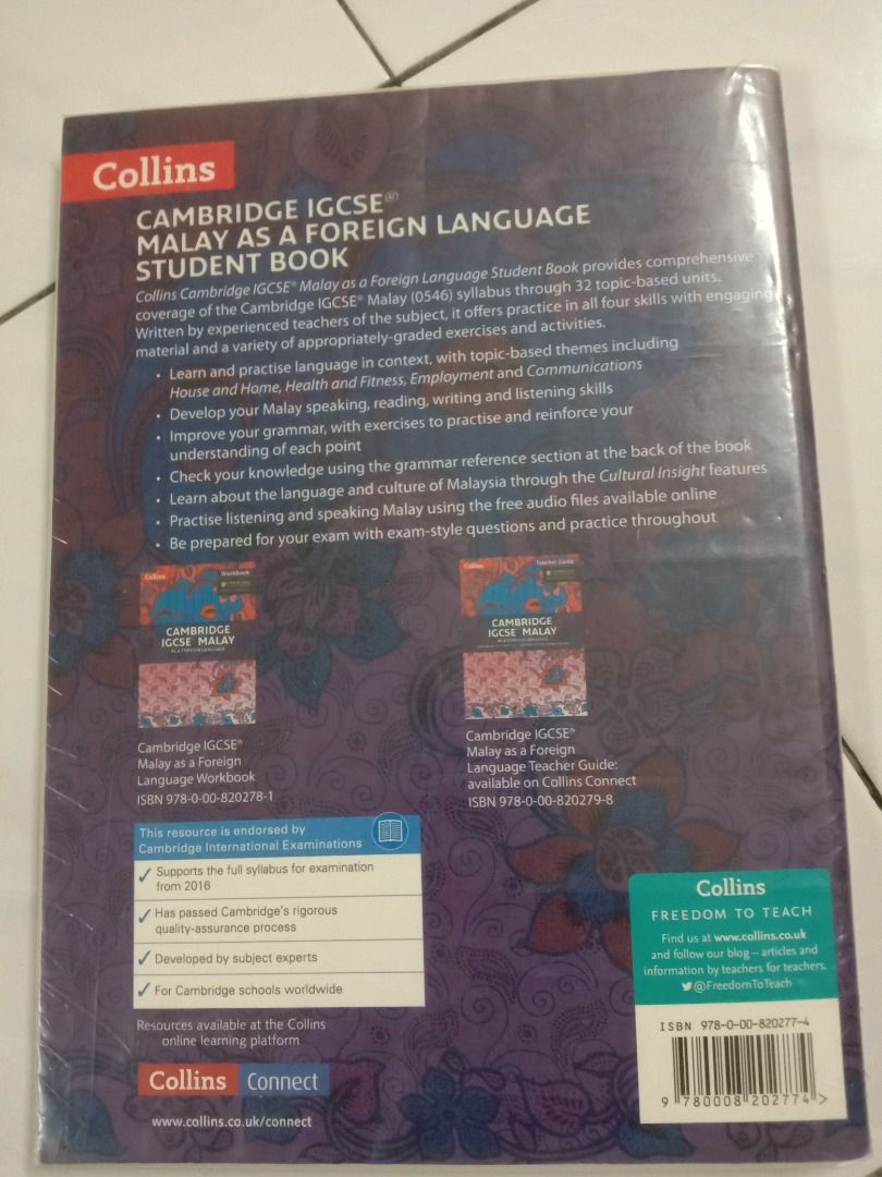 IGCSE MALAY as foreign language (Category: Textbooks) located in Puchong. Submitted by csf727 (Listing ID 1234927708, Image 2). Description: Well used Not include postage .