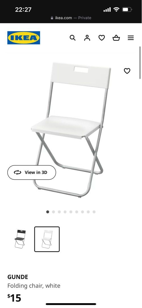 Ikea Gunde Chair, Furniture & Home Living, Furniture, Chairs on Carousell