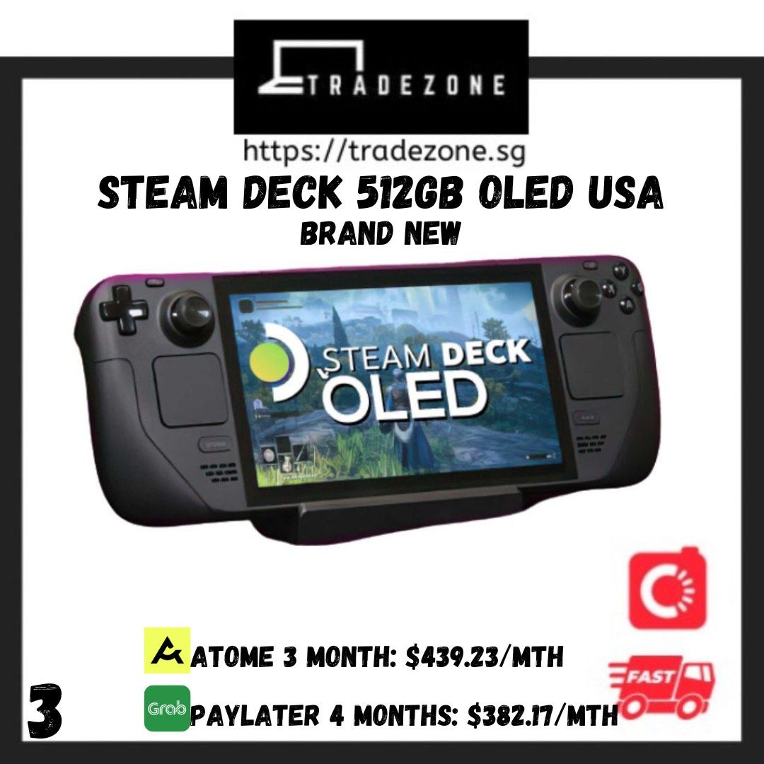 2023 Steam Deck OLED Handheld Game Console - 512GB 