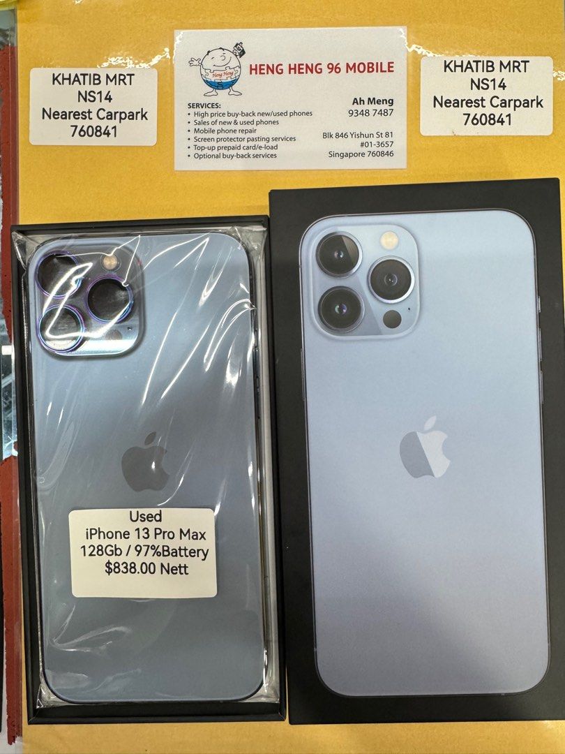iPhone 13 Pro Max Sierra Blue 128GB, Mobile Phones & Gadgets