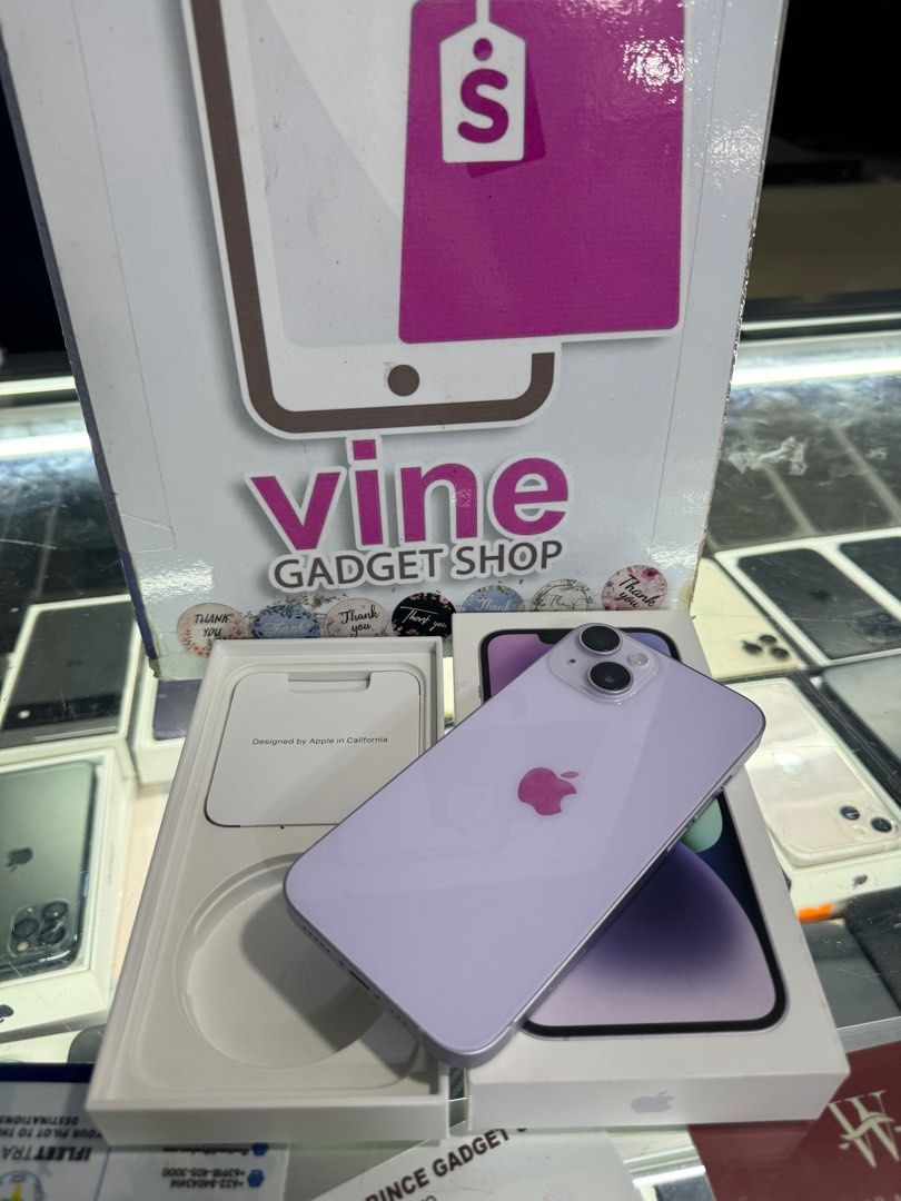 iphone 14 128gb 2ndhand (Category: iPhone 14 Series) located in Cainta. Submitted by vine_gadget_shop (Listing ID 1266064237, Image 2). Description: iphone 14 128gb 2ndhand complte package ntc variant pick up store greenhills shopping center we accept trade in we accept credit card installment we do cod and door to door we ship nationwide for fast transaction call 09277368323 look for vine.