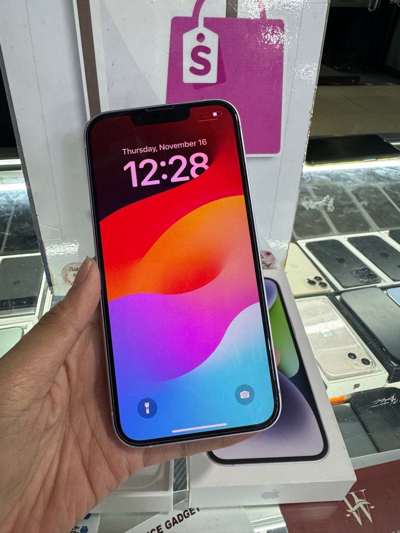 iphone 14 128gb 2ndhand (Category: iPhone 14 Series) located in Cainta. Submitted by vine_gadget_shop (Listing ID 1266064237, Image 3). Description: iphone 14 128gb 2ndhand complte package ntc variant pick up store greenhills shopping center we accept trade in we accept credit card installment we do cod and door to door we ship nationwide for fast transaction call 09277368323 look for vine.