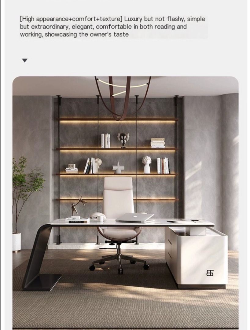 Italian Elegance High End Cream Corner Desk The Epitome of Luxury and Style