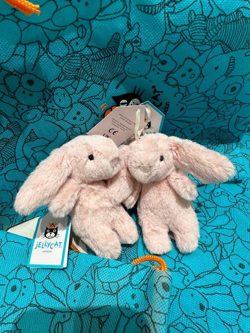 Jellycat Bashful Blush Bunny Bag Charm Hobbies Toys Toys Games on Carousell