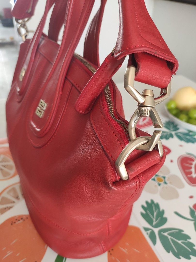 Large Givenchy Bag& Accessory Free (Category: Luxury Bags & Wallets) located in San Pablo. Submitted by daddyu (Listing ID 1265930603, Image 3). Description: A Beautiful Givenchy Nightingale Bag Color Red Large Size Used but in good condition ❤️ Givenchy Lucky Charm- 600 for Free See actual photos Made in China Location: United 1 Paranaque Free Shipping for sure buyer!.