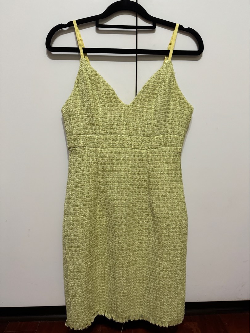 Holiday Tweed LS Dress Green main image 1