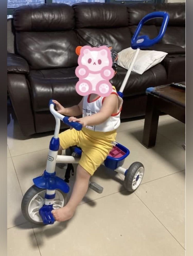 Little Tikes Bike (Category: Strollers) located in Manila. Submitted by chabachaba (Listing ID 1265948663, Image 2). Description: https://youtu.be/O7WNigXEXWQ My First Trike will grow with your child in four different stages Stage 1- Stroll (9 months) Parents can steer the trike with the waist bar in place and the foot rest protecting the child’s feet Stage 2- Push (12 months) Remove the waist bar so the toddler can now steer while parent still h