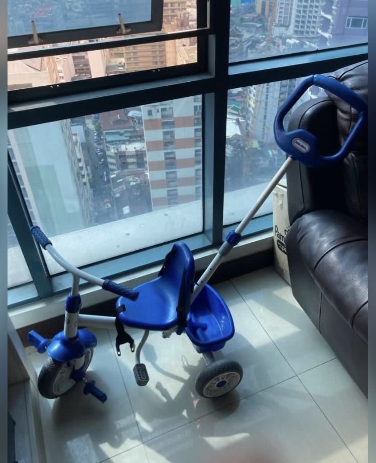 Little Tikes Bike (Category: Strollers) located in Manila. Submitted by chabachaba (Listing ID 1265948663, Image 3). Description: https://youtu.be/O7WNigXEXWQ My First Trike will grow with your child in four different stages Stage 1- Stroll (9 months) Parents can steer the trike with the waist bar in place and the foot rest protecting the child’s feet Stage 2- Push (12 months) Remove the waist bar so the toddler can now steer while parent still h
