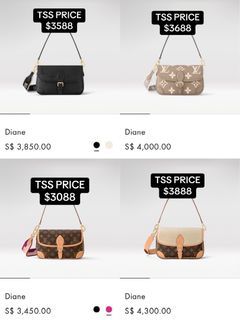 Louis Vuitton Diane NM Handbag Empreinte Leather Orange 2403111