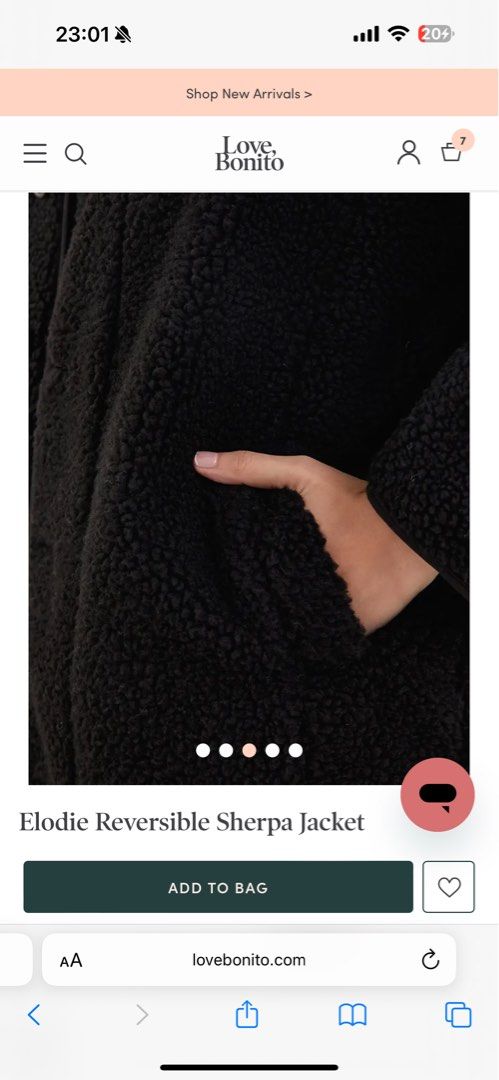 Love Bonito Elodie Reversible Sherpa Jacket XS Women s Fashion Coats Jackets and Outerwear on Carousell
