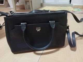 Boston leather mini bag MCM Brown in Leather - 36457519