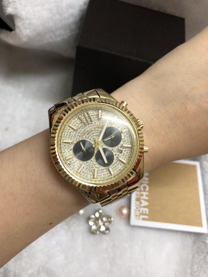 Michael kors big best sale face women's watch