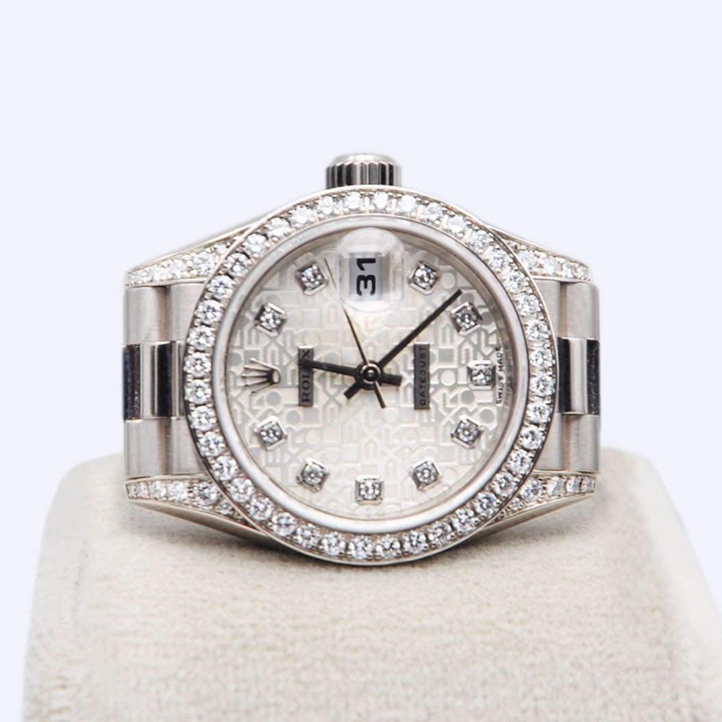 White gold women's discount rolex