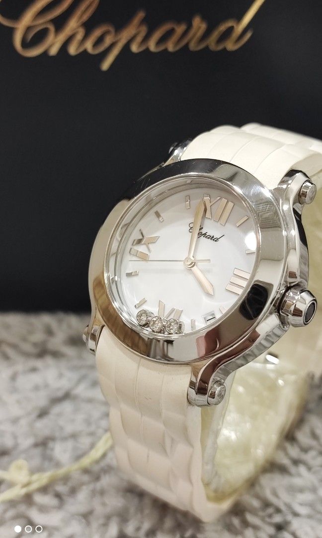 MSKL JOHAN Chopard 8475 Happy Sport Diamond 36mm Watch Full Set