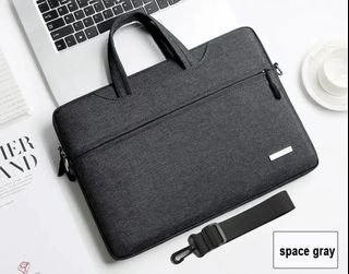 Multi-purpose Strap and Handle Laptop Bag Business 13 Inch Waterproof Laptop Case for Macbook Laptop (Available Color: Space Grey)