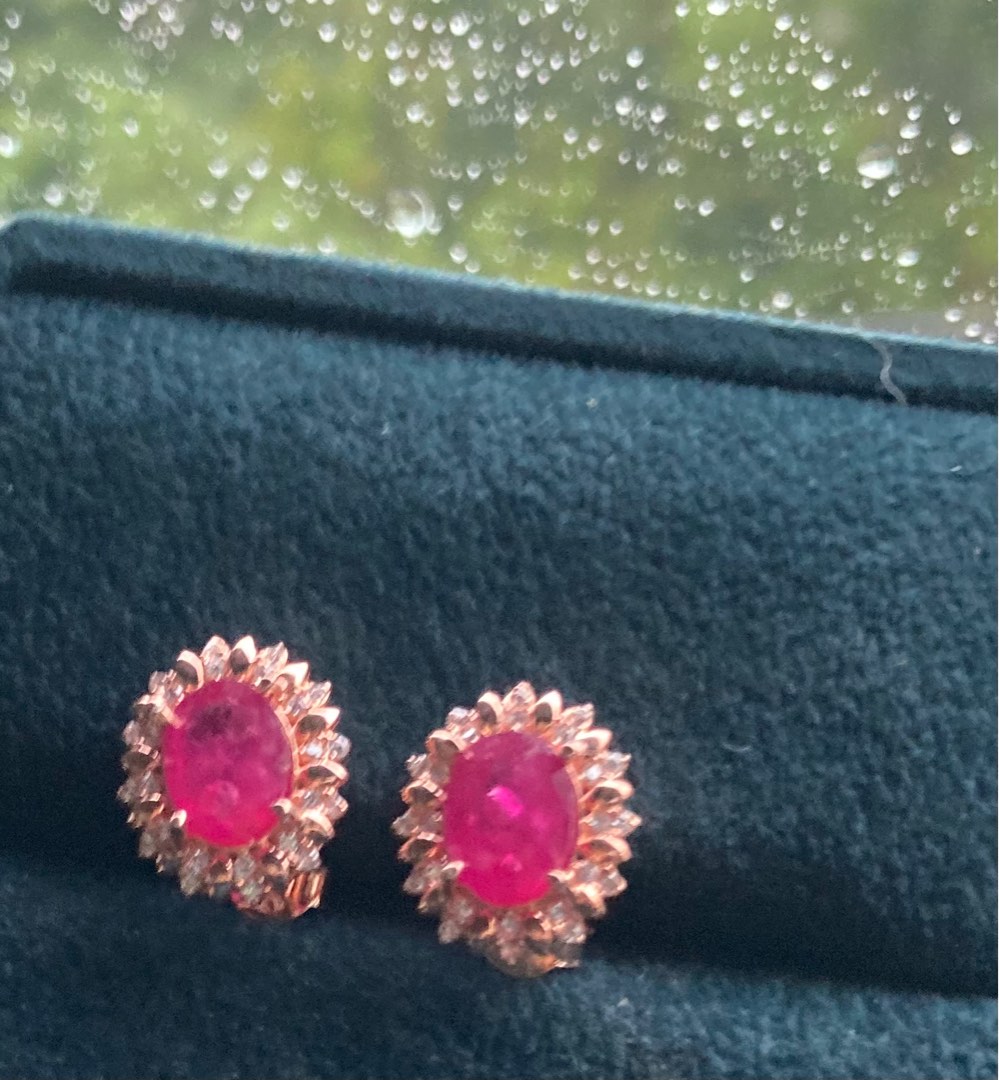 Genuine ruby earrings cheap