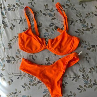 neon orange bikini