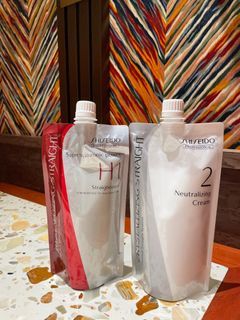 (New) SHISEIDO CRYSTALLIZING STRAIGHT H STRAIGHTENER SET 負離子直髮膏 #H加強套裝 400g+400g