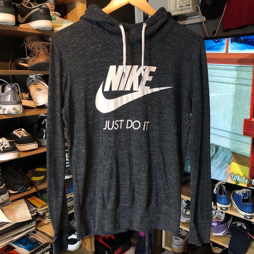 Nike mini swoosh oversized cropped best sale zip through hoodie in gre
