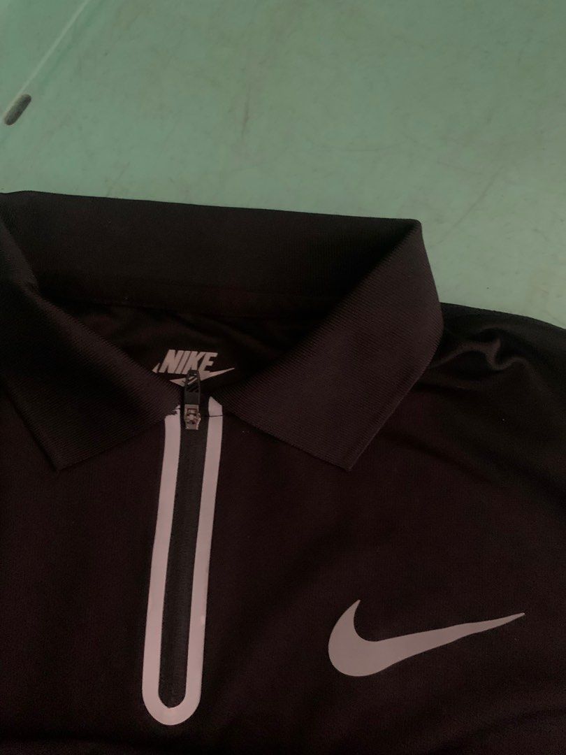 Nike half zip and adidas polo shirt