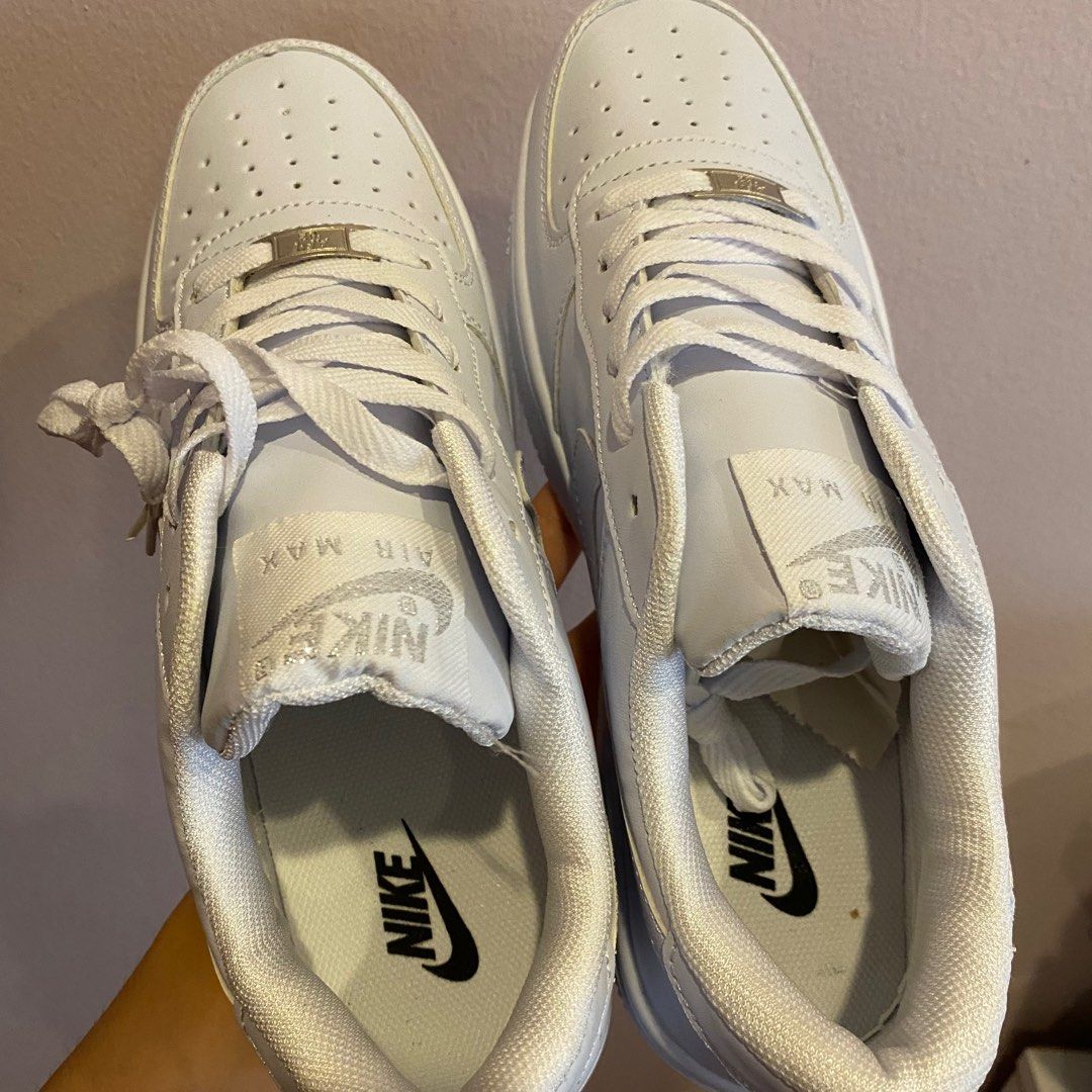 Nike White Air Force 1 Women s Fashion Footwear Sneakers on