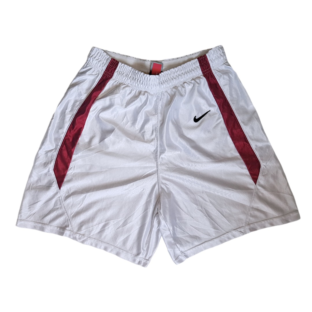 Nike white maroon basketball shorts, Men's Fashion, Bottoms, Shorts on