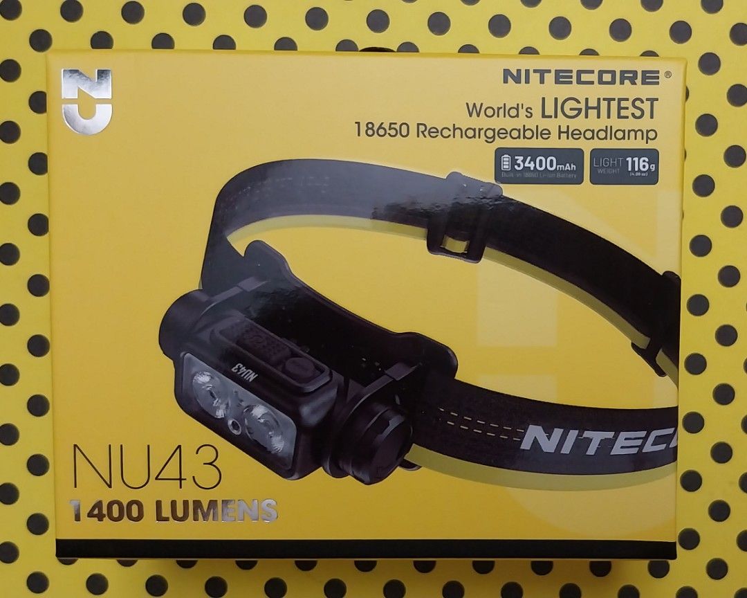Nitecore NU43 Lampe frontale légère 1400 lumens avec batterie Nitecore NU43 Lampe frontale légère 1400 lumens avec batterie