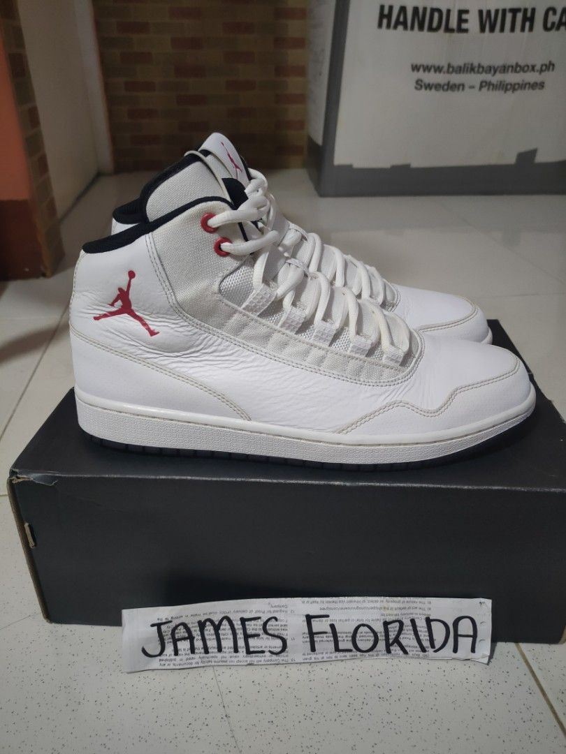 Jordan executive white red clearance
