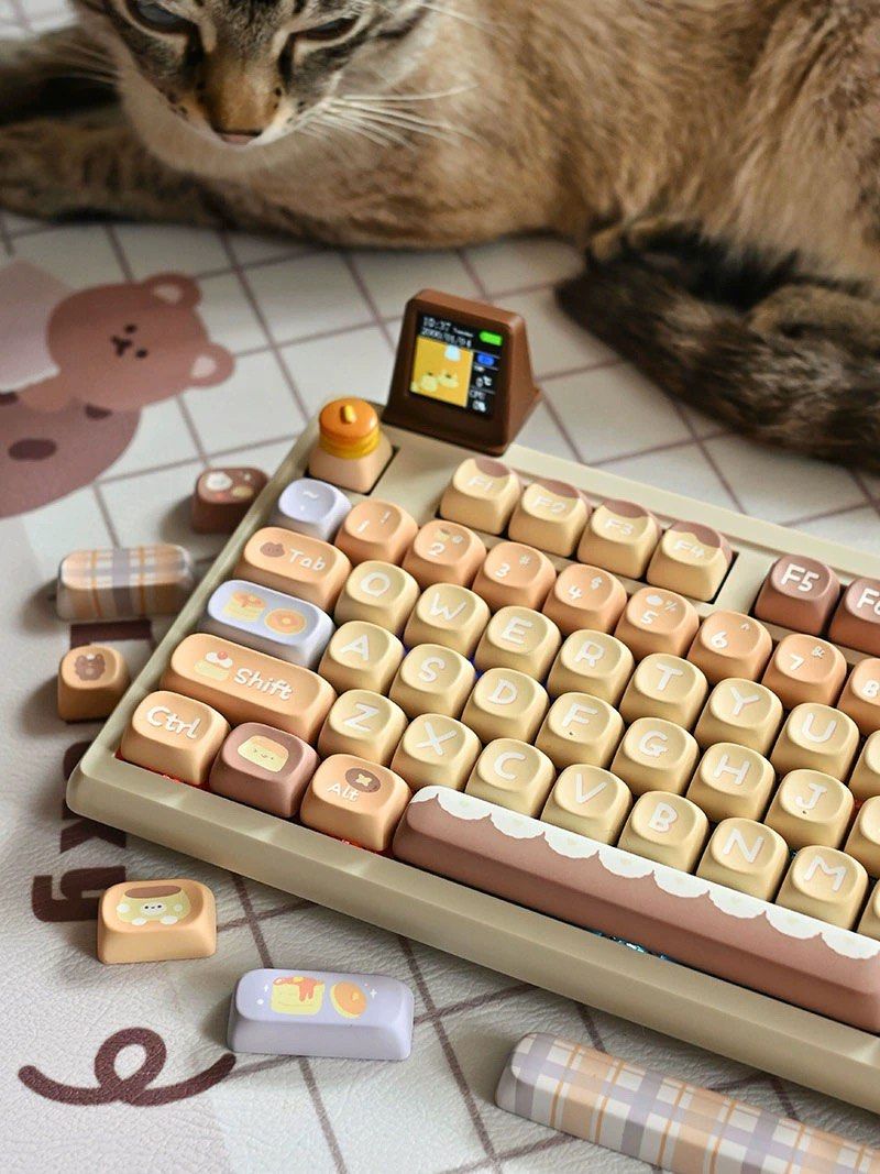 Pancake bear theme keycaps MOA profile, Computers & Tech, Parts