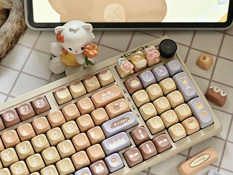 Pancake bear theme keycaps MOA profile, Computers & Tech, Parts